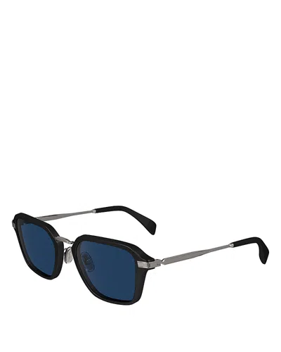 Paul Smith Men's Kean Acetate And Metal Rectangle Sunglasses In Black