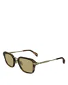 Paul Smith Kean Rectangular Sunglasses, 52mm In Striped Brown