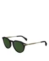 Paul Smith Keats Round Sunglasses, 51mm In Black/green Solid