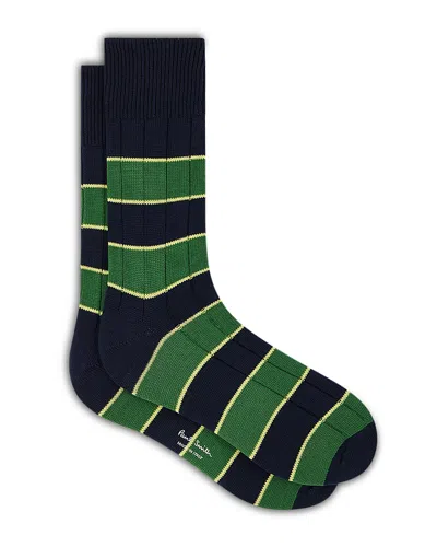 Paul Smith Kennedy Rib Striped Socks In Multi