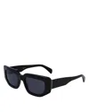 Paul Smith Kennet Geometric Sunglasses, 54mm In Black/gray Solid