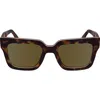 Paul Smith Kenton 52mm Rectangular Sunglasses In Havana Multi-stripe