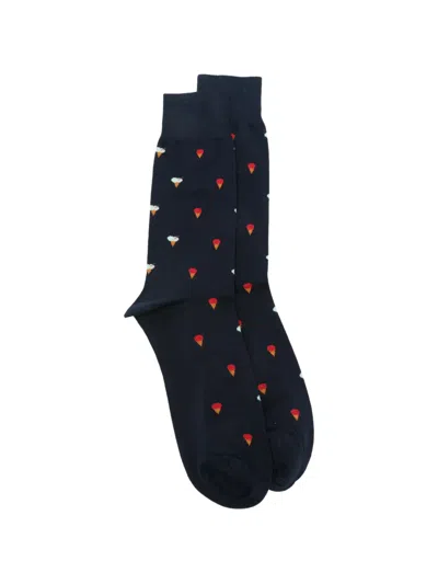 Paul Smith Kerry Ice Cream-print Socks In Blue