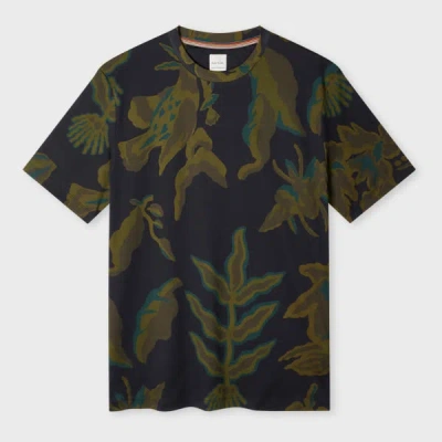 Paul Smith Khaki 'bohemia' Print T-shirt Brown