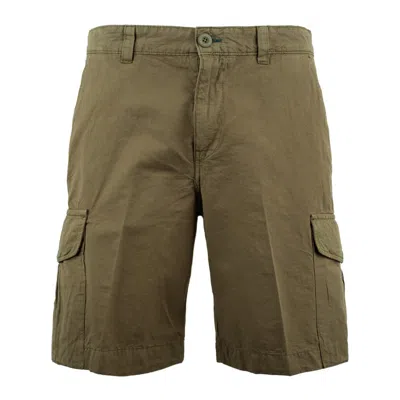 Paul Smith Khaki Cotton-linen Blend Bermuda Shorts In Green
