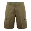 Paul Smith Khaki Cotton-linen Blend Bermuda Shorts In Green