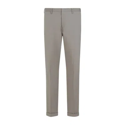 Paul Smith Khaki Cotton Pants In Grey