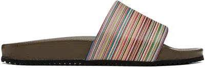 Paul Smith Khaki Dru Sandals In 63 Browns
