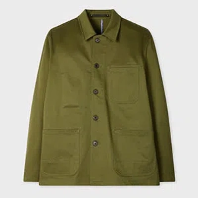 Paul Smith Khaki Green Cotton-twill Chore Jacket In Multi