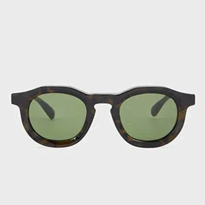 Paul Smith Khaki Havana 'pedley' Sunglasses Green
