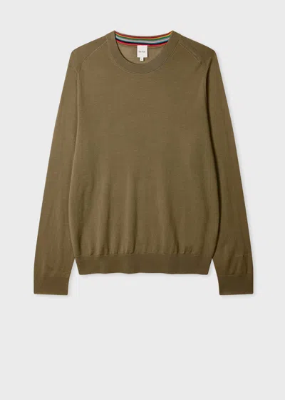 Paul Smith Khaki Merino Wool Sweater Brown In Green