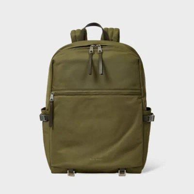 Paul Smith Khaki Recycled Polyamide Backpack Brown