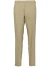 Paul Smith Linen Tapered Trousers In Green