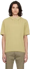 Paul Smith Khaki Striped Polo In 34 Greens