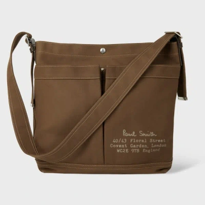 Paul Smith Khaki Tekwax® Cotton Adjustable Tote Bag Brown