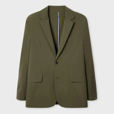 Paul Smith Khaki Two-way Stretch Technical Blazer Green