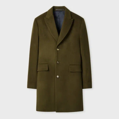 Paul Smith Khaki Wool-cashmere Epsom Coat Green