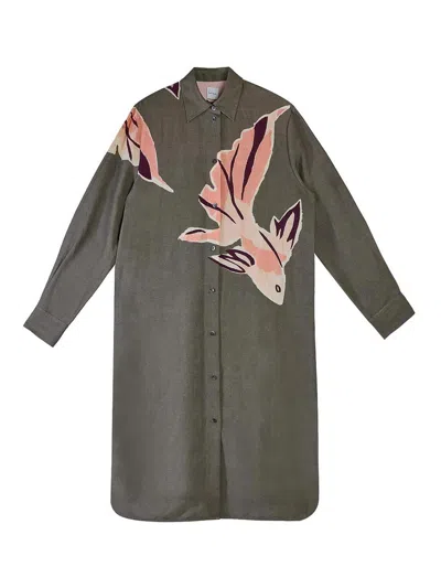 Paul Smith Kingyo Shirt Dress In Gray