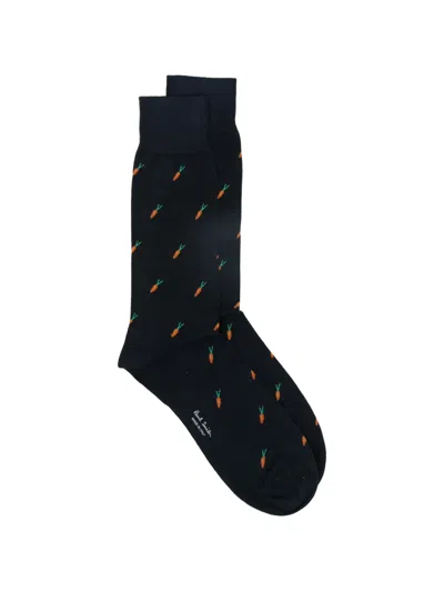Paul Smith Klee Carrot-print Socks In Blue