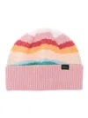 Paul Smith Knit Swirl Beanie In Pink