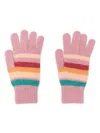 Paul Smith Knit Swirl Gloves In Pink