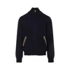 Paul Smith Zip-up Jacket With Colorful Striped Accents In Black