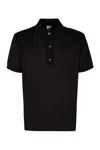 Paul Smith Knitted Cotton Polo Shirt In Black