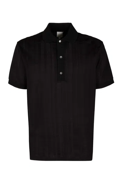 PAUL SMITH KNITTED COTTON POLO SHIRT