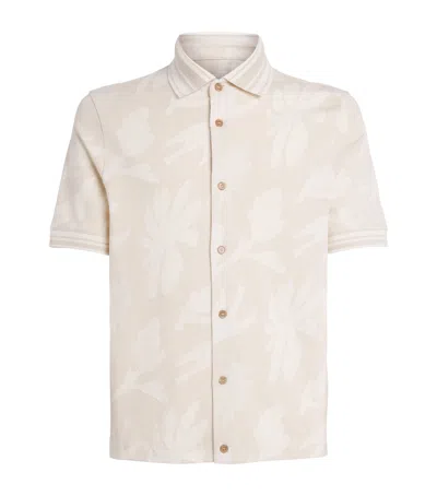 Paul Smith Knitted Jacquard Shirt In Neutral