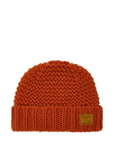 Paul Smith Burnt Orange Chunky Knit Wool Beanie