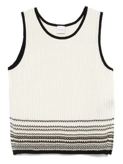 Paul Smith Knitted Tank Top In White