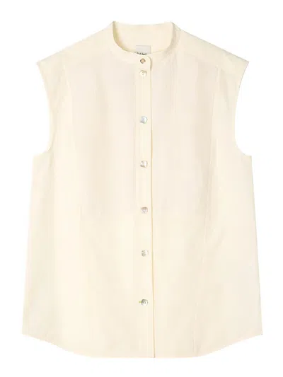 Paul Smith Korean Sleeveless Shirt In White