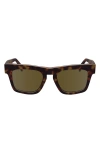 Paul Smith Kramer 51mm Rectangular Sunglasses In Havana Multi-stripe