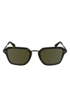 Paul Smith Kramer 52mm Rectangular Sunglasses In Dark Havana