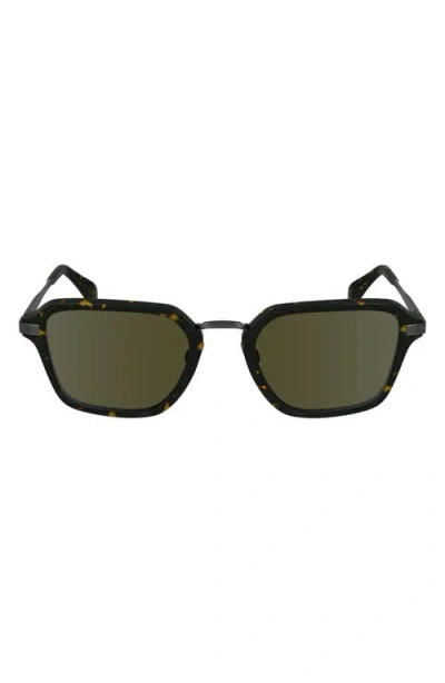 Paul Smith Kramer 52mm Rectangular Sunglasses In Dark Havana