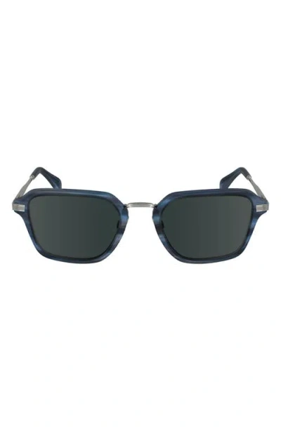 Paul Smith Kramer 52mm Rectangular Sunglasses In Striped Blue