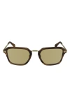 Paul Smith Kean Rectangular Sunglasses, 52mm In Striped Brown