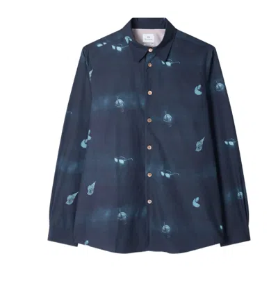 Paul Smith Mens Ls Regular Fit Shirt In Blue