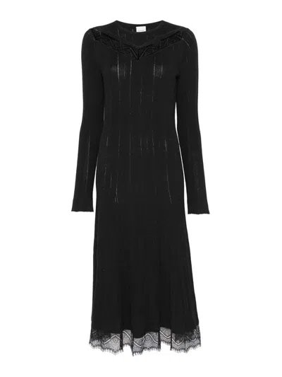 Paul Smith Lace Knit Dress In Black