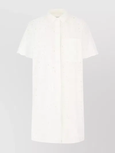 Paul Smith Lace Shirt Dress Floral Embroidery