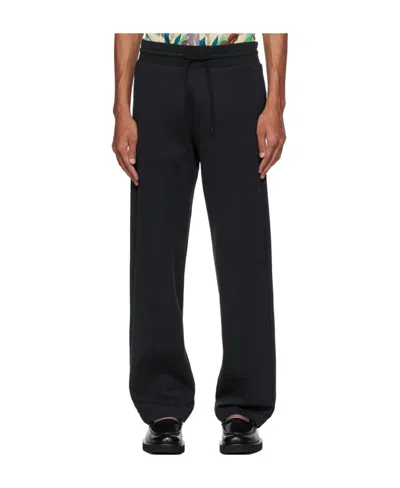 Paul Smith Lace Up Straight Casual Pants In Black
