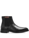 Paul Smith Black Leather Lansing Signature Stripe Chelsea Boots In Black