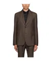 Paul Smith Check-print Wool Blazer In Brown