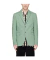 Paul Smith Lapel Long-sleeved Suit Coat In Green