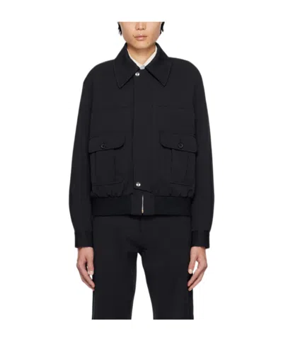 Paul Smith Lapel Zipper Casual Jacket In Black