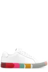 Paul Smith Lapin Stripe-detail Leather Sneakers In White