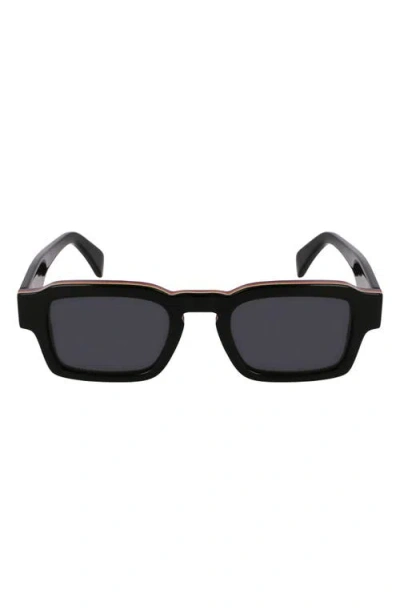 Paul Smith Latimer 49mm Small Modified Rectangular Sunglasses In Black Multi Stripes