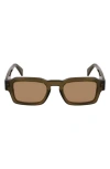 Paul Smith Latimer 49mm Small Modified Rectangular Sunglasses In Transparent Khaki