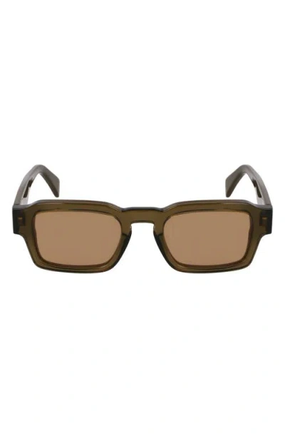 Paul Smith Latimer 49mm Small Modified Rectangular Sunglasses In Brown
