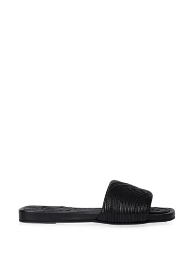 Paul Smith Laurel Swirl Quilted Sandals In Black
